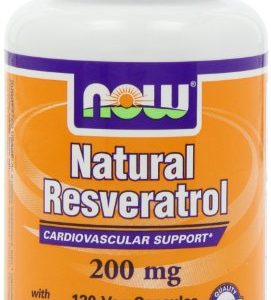 Ahora el Resveratrol Natural Foods, Mega potencia, 200mg, 120 Vcaps